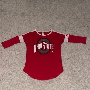 Red Ohio State University 3/4 sleeve from Pink